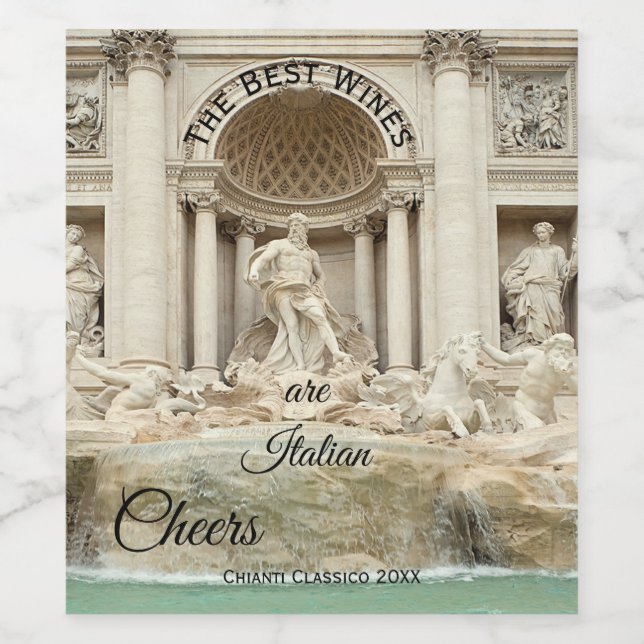 Rótulo De Garrafa De Cerveja Rótulo de vinho italiano clássico (Rótulo Único)