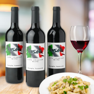 Rótulo De Garrafa De Cerveja Rótulo de vinho italiano fino Paisan