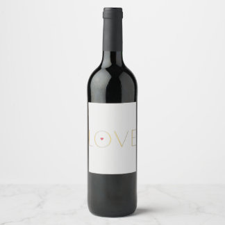 Rótulo De Garrafa De Cerveja Rótulo de Vinho LOVE Minimalista Moderno Simples
