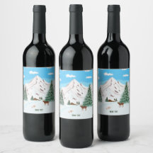 Rótulo de Vinho Montanhas de Neve