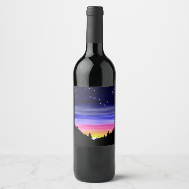 Rótulo De Garrafa De Cerveja Rótulo de Vinho Noturno Diamond (Frente)