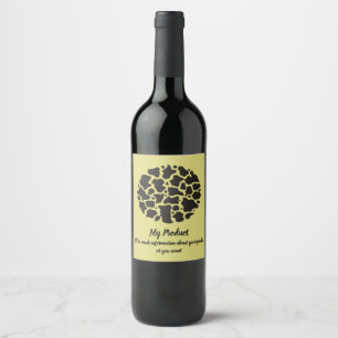 Rótulo De Garrafa De Cerveja Rótulo de Vinho Padrão de Vaca