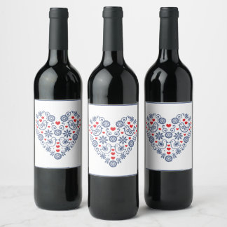 Rótulo De Garrafa De Cerveja Rótulo de Vinho Padrão Tradicional