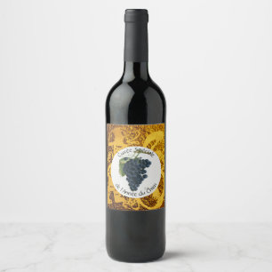 Rótulo De Garrafa De Cerveja Rótulo de Vinho para a Campanha de Ouro de Cuvea E