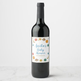 Rótulo De Garrafa De Cerveja Rótulo de Vinho para Chá de Bebê Espaço Sideral Pl
