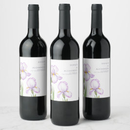 Rótulo De Garrafa De Cerveja Rótulo de Vinho para um Casamento Moderno.