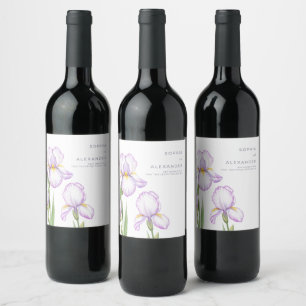 Rótulo De Garrafa De Cerveja Rótulo de Vinho para um Casamento Moderno.