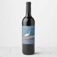 Rótulo de Vinho Pássaro na Costa Marítima