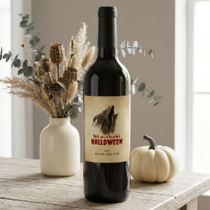 Rótulo De Garrafa De Cerveja Rótulo de Vinho Personalizado de Halloween Fantasm