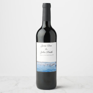 Rótulo De Garrafa De Cerveja Rótulo de Vinho Personalizado do Lago de Genebra e