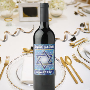 Rótulo De Garrafa De Cerveja Rótulo de Vinho Personalizado Estrela de Davi