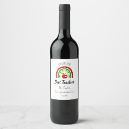 Rótulo De Garrafa De Cerveja Rótulo de Vinho Personalizado Melhor Professor do