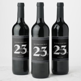 Rótulo De Garrafa De Cerveja Rótulo de Vinho Personalizado para 23º Aniversário