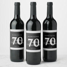 Rótulo De Garrafa De Cerveja Rótulo de Vinho Personalizado para 70º Aniversário
