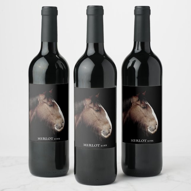Rótulo De Garrafa De Cerveja Rótulo de Vinho Personalizado para Cavalos Elegant (Garrafas)