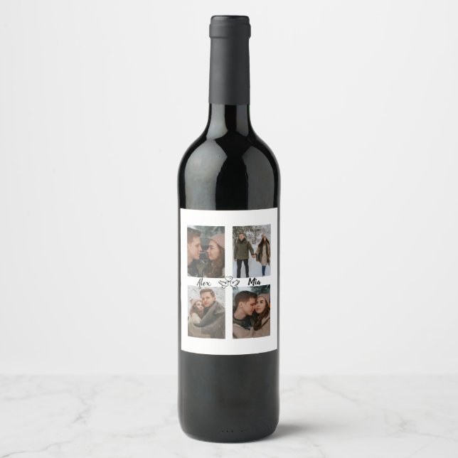Rótulo De Garrafa De Cerveja Rótulo de Vinho Personalizado para o Dia dos Namor (Frente)