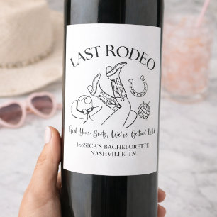 Rótulo De Garrafa De Cerveja Rótulo de Vinho Personalizado Último Rodeio   Solt