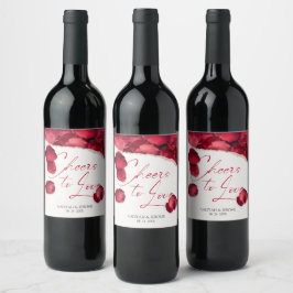 Rótulo De Garrafa De Cerveja Rótulo de Vinho Pétalas de Rosa Casamento