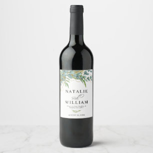 Rótulo De Garrafa De Cerveja Rótulo de Vinho Rustic Eucalyptus & Laurels Casame