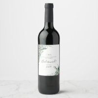 Rótulo de Vinho Suculto Proposta de Bridesmaid