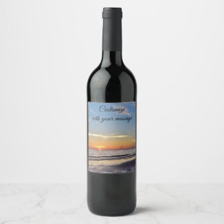 Rótulo De Garrafa De Cerveja Rótulo de vinho Sunset Beach