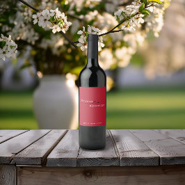 Rótulo De Garrafa De Cerveja Rótulo de vinho tinto minimalista elegante