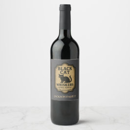 Rótulo De Garrafa De Cerveja Rótulo de Vinho Tônico Extra Potente Black Cat