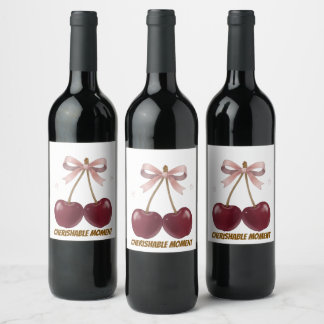 Rótulo De Garrafa De Cerveja Rótulo de Vinho Uvas Preciosas