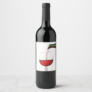 Rótulo De Garrafa De Cerveja Rótulo de Vinho Vermelho