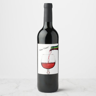 Rótulo De Garrafa De Cerveja Rótulo do frasco do tempo do vinho