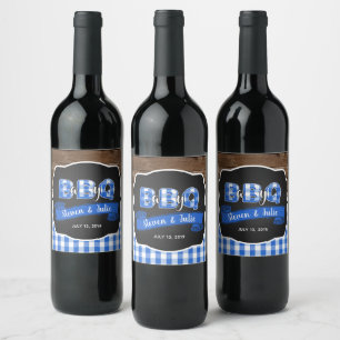 Rótulo De Garrafa De Cerveja Rótulo do frasco do vinho - Azul