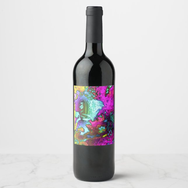 Rótulo De Garrafa De Cerveja Rótulo do Frasco Psicodélico (4" x 3,5") (Frente)
