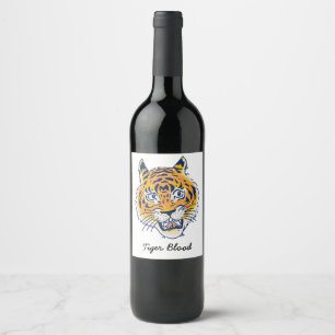 Rótulo De Garrafa De Cerveja Rótulo do sangue do Tiger