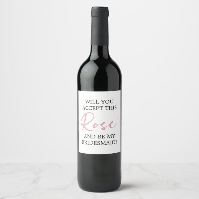Rótulo De Garrafa De Cerveja Rótulo do Vinho da Proposta Engraçado de Bridesmai (Frente)