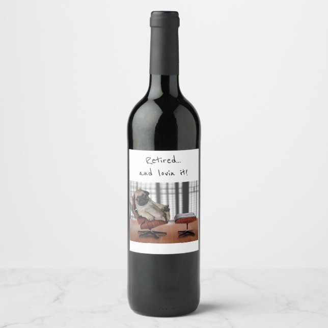 Rótulo De Garrafa De Cerveja Rótulo do Vinho de Aposentação de Cueca (Frente)
