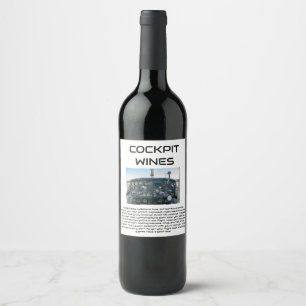 RÓTULO DE GARRAFA DE CERVEJA RÓTULO DO VINHO DE COCKPIT