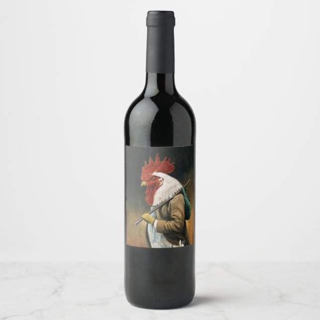 Rótulo De Garrafa De Cerveja Rótulo do Vinho do Cockerel (Frente)