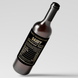 Rótulo De Garrafa De Cerveja Rótulo do Vinho do Dia de os pais Fatos Nutriciona