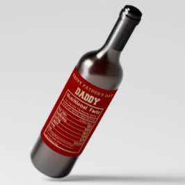 Rótulo De Garrafa De Cerveja Rótulo do Vinho do Dia de os pais Fatos Nutriciona