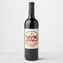 Rótulo De Garrafa De Cerveja Rótulo do Vinho do Dia do ano novo 2025