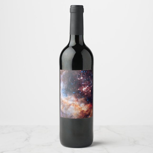 Rótulo De Garrafa De Cerveja Rótulo do vinho espacial (Frente)