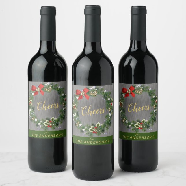 Rótulo De Garrafa De Cerveja Rótulo do Vinho Festivo Feriado (Garrafas)