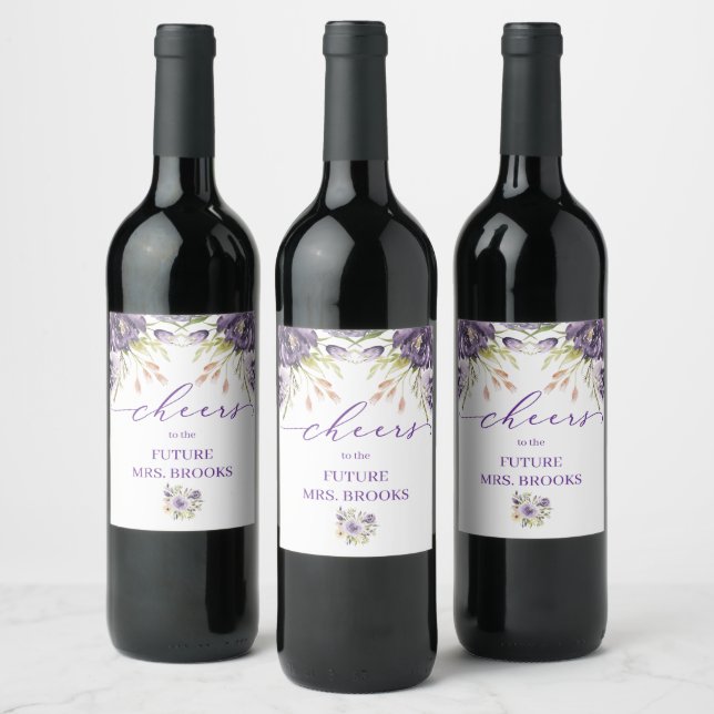 Rótulo De Garrafa De Cerveja Rótulo do Vinho Floral Puro (Garrafas)