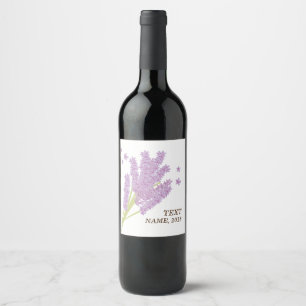 Rótulo De Garrafa De Cerveja RÓTULO DO VINHO - lavanda, púrpura, flor, floral