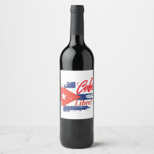 Rótulo De Garrafa De Cerveja Rótulo do Vinho Libre de Cuba