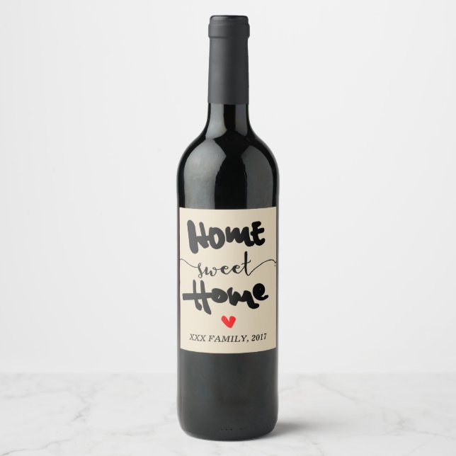 RÓTULO DE GARRAFA DE CERVEJA RÓTULO DO VINHO - NOVA CASA, CASA DOCE (Frente)