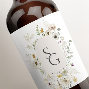 Rótulo De Garrafa De Cerveja Rótulo do Vinho Personalizado Botânico