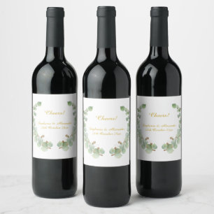 RÓTULO DE GARRAFA DE CERVEJA RÓTULO DO VINHO PERSONALIZADO BRANCO DOURADO BOT