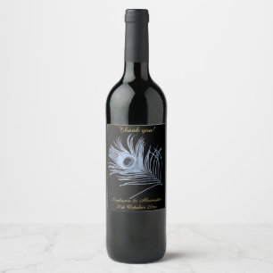 RÓTULO DE GARRAFA DE CERVEJA RÓTULO DO VINHO PERSONALIZÁVEL NEGRO DE PICO AZU