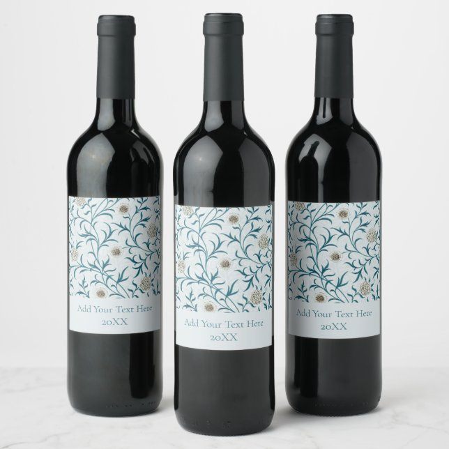 RÓTULO DE GARRAFA DE CERVEJA RÓTULO DO VINHO: WILLIAM MORRIS: FLORAL DESIGN (Garrafas)